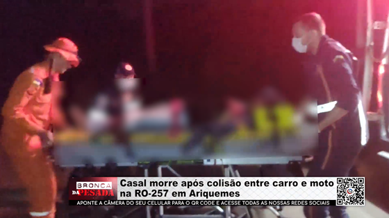 Tragédia Casal morre após colisão entre carro e moto na RO257 em